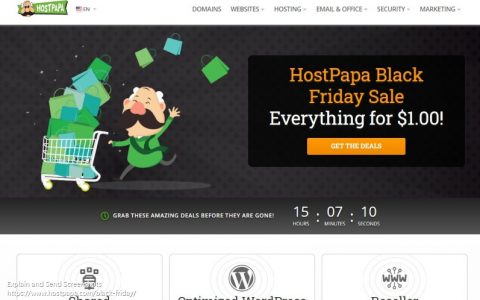 Hostpapa:.COM域名促销 域名首年 0.99$-AFFMAO