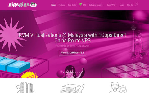 GigsGigsCloud:日本VPS/1核/500M内存/10G SSD/300G流量/10M带宽/KVM/年付$66/电信双程GIA CN2-AFFMAO
