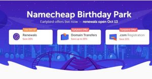 NameCheap - 20周年大促,com 新注册 5.98 美元,.com 转入 7.08 美元-AFFMAO